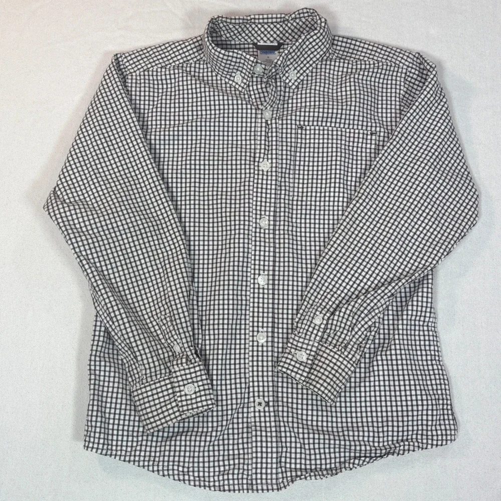 Gymboree Boys Plaid & Check Button Down Shirts Set of 2 Red Brown Size M 7-8
